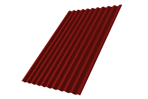 Профнастил С21 R 0.45 PE RAL 3011 коричнево красный