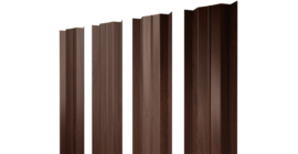 Штакетник М-образный В с прямым резом 0.45 Print Elite Choco Wood TwinColor