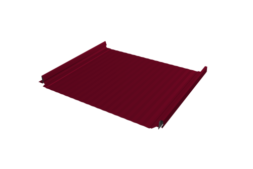 Кликфальц Pro Gofr Grand Line 0,45 PE с пленкой на замках RAL 3003 рубиново-красный