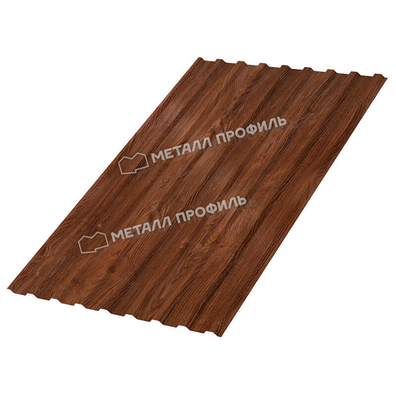 Профилированный лист МП-20x1100-A (ECOSTEEL-01-МореныйДуб-0,5)