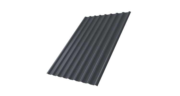 Профнастил С20R 0.45 Drap-double TX RAL 7024 мокрый асфальт