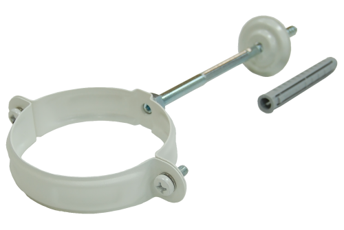 Хомут трубы PU 90 мм RAL 9003 сигнальный белый