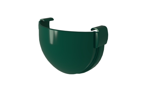 Заглушка желоба Дизайн 135 ПВХ Grand Line зеленый (RAL 6005)