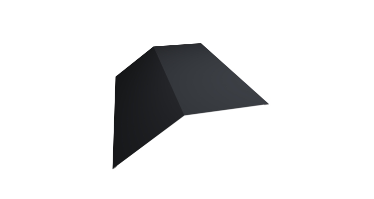 Планка конька плоского 190х190 0,45 Drap TR RAL 7024 мокрый асфальт (3м)