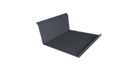 Планка примыкания нижняя 20х122х260х15 0,5 PurLite Matt RAL 7024 мокрый асфальт (3м)