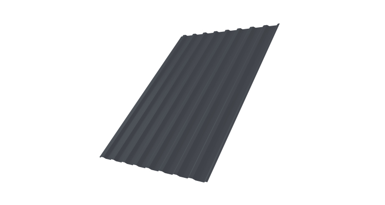 Профнастил С20B 0,4 PE-Matt-Double RAL 7024 мокрый асфальт