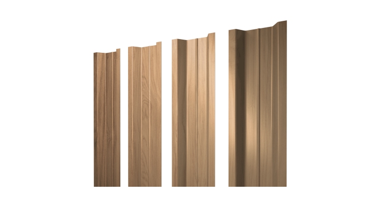 Штакетник П-образный В с прямым резом 0,45 Print Elite Honey Wood TwinColor