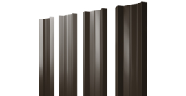 Штакетник М-образный А с прямым резом 0.5 Drap RR 32 темно-коричневый