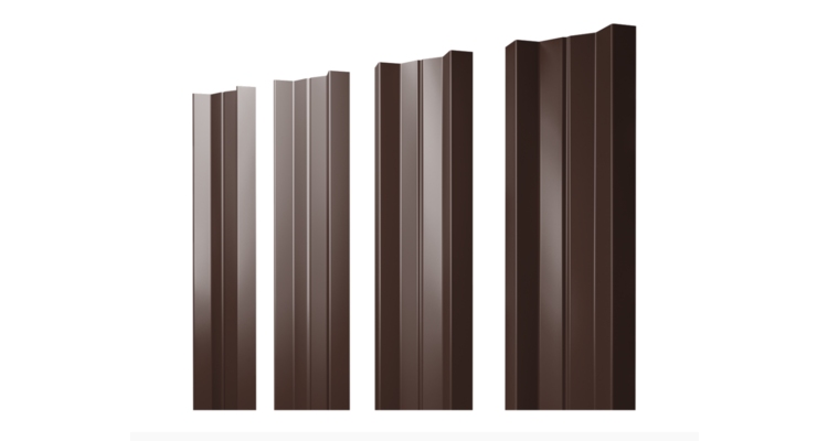 Штакетник М-образный А с прямым резом 0.5 Drap TX RAL 8017 шоколад