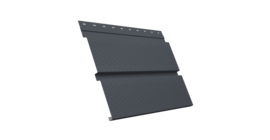 Софит металлический Квадро Брус с перфорацией 0,45 Drap с пленкой RAL 7024 мокрый асфальт