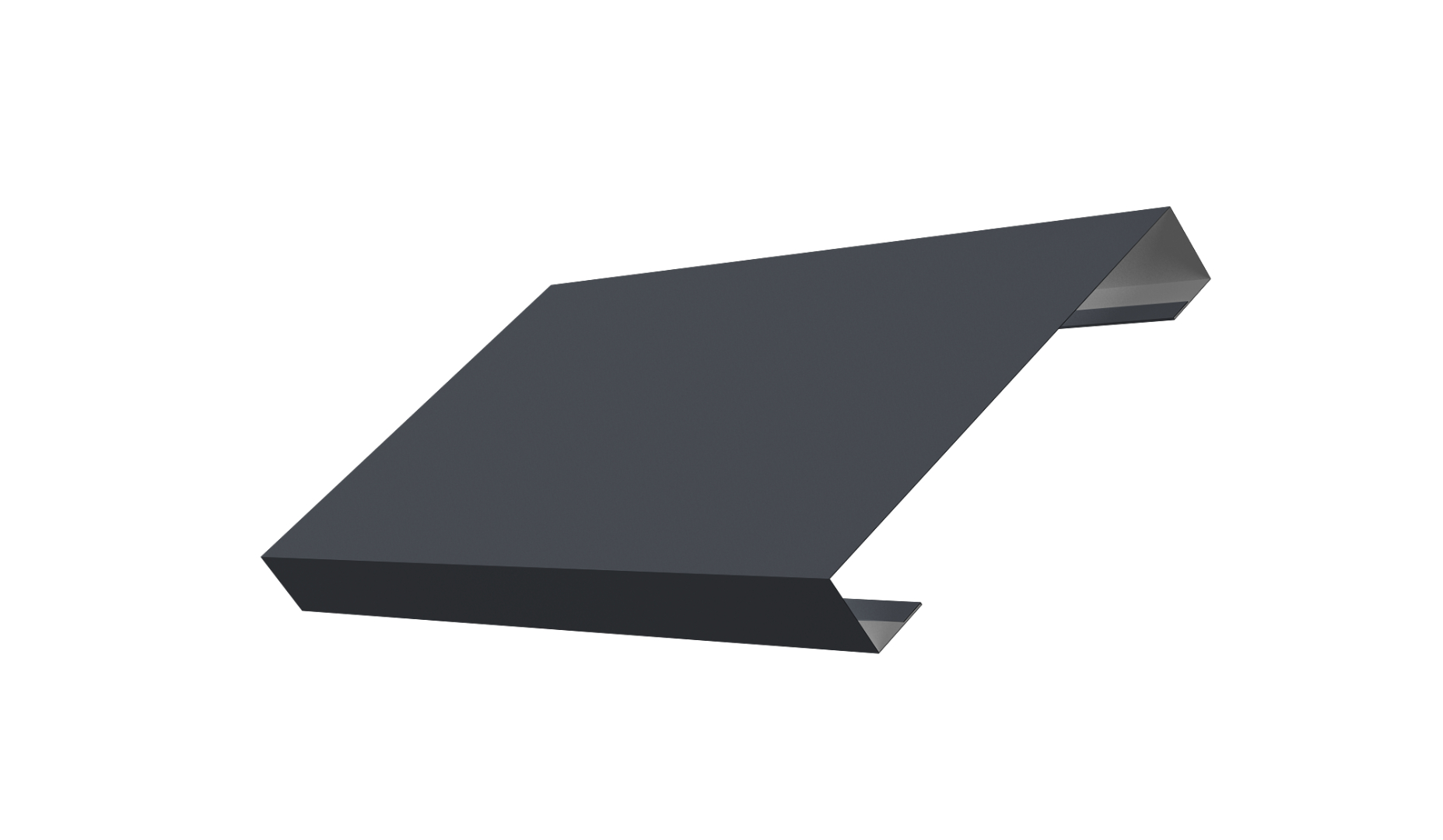 Ламель лицевая 125 забора жалюзи Texas 0.45 PE с пленкой RAL 7024 мокрый асфальт