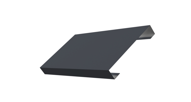 Ламель лицевая 125 забора жалюзи Texas 0.5 Satin Matt с пленкой RAL 7024 мокрый асфальт