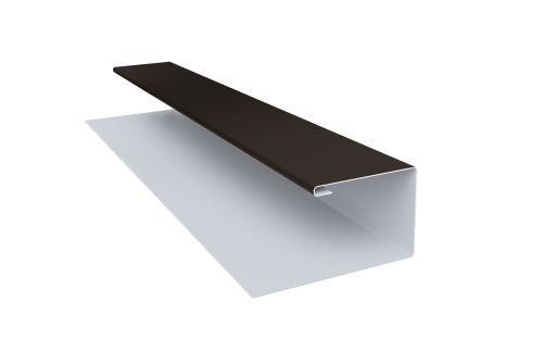 Планка П-образная Экобрус Grand Line 0,45 Drap TX RR 32 темно-коричневый (2м)