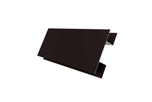 Планка H-образная Экобрус 0,45 Drap TX RAL 9005 черный (3м)