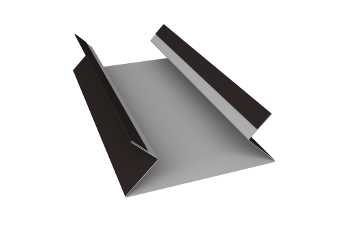 Планка угла внутреннего составная верхняя 0,45 PE с пленкой RAL 9005 черный (3м)