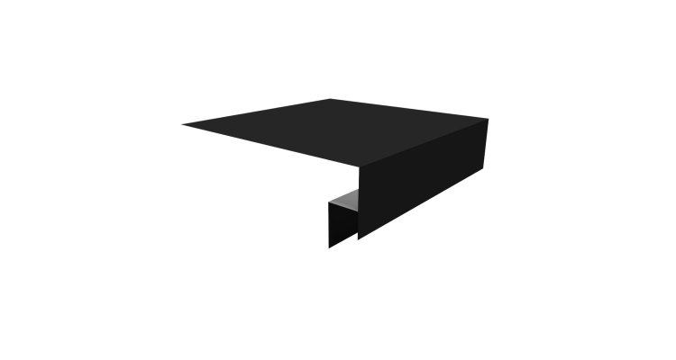 Планка околооконная сложная Экобрус Grand Line 200х50х25 0,5 Drap TX RAL 9005 черный (3м)