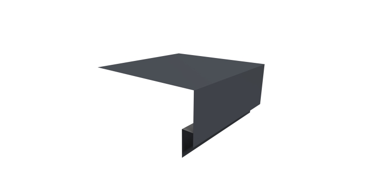 Планка околооконная сложная Экобрус Grand Line 200х75х25 0,45 Drap RAL 7024 мокрый асфальт (2м)