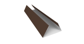 Планка стыковочная составная нижняя 0,45 Drap TR RAL 8017 шоколад (3м)