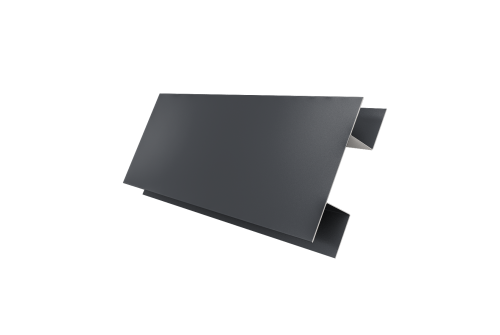 Планка H-образная стыковочная сложная 0,5 Satin с пленкой RAL 7024 мокрый асфальт (3м)