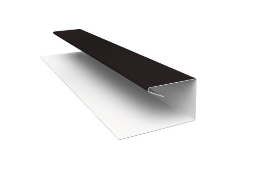 Планка П-образная завершающая сложная (КД) 0,5 Drap TX RAL 9005 черный (3м)