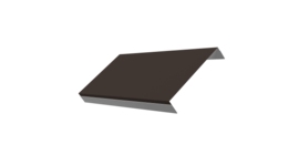 Ламель обратная 150 забора жалюзи Texas стартовая/финишная для калиток и ворот 0,45 Drap TR с пленкой RR 32 темно-коричневый