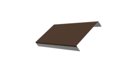 Ламель обратная 150 забора жалюзи Texas стартовая/финишная для калиток и ворот 0,5 Drap с пленкой RAL 8017 шоколад