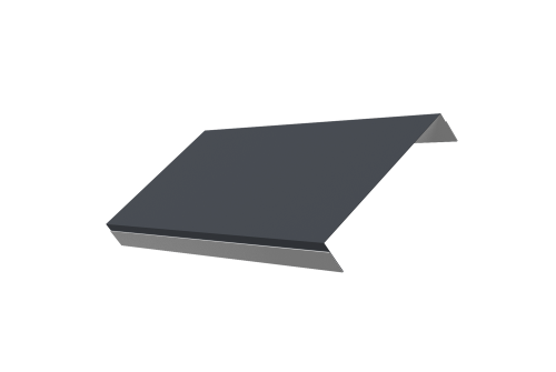 Ламель обратная 150 забора жалюзи Texas стартовая/финишная для калиток и ворот 0,5 Satin Matt с пленкой RAL 7024 мокрый асфальт