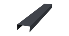 Крышка 45х20 жалюзи Texas 0,5 PurPro Matt 275 RAL 7024 мокрый асфальт (3м)