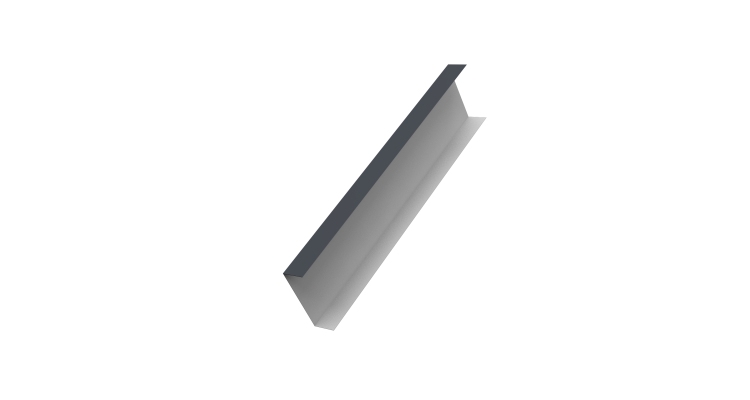 Декоративная накладка на столб универсальная 62х55 для забора жалюзи 0,5 Rooftop Бархат RAL 7024 мокрый асфальт (3м)