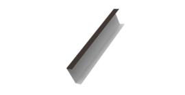 Декоративная накладка на столб универсальная 62х55 для забора жалюзи 0,5 PurPro Matt 275 RR 32 темно-коричневый (2,5м)