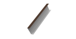 Декоративная накладка на столб универсальная 80х80 для забора жалюзи 0,5 Rooftop Бархат RAL 8017 шоколад (2м)