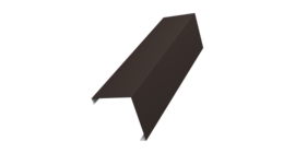 Декоративная накладка на столб универсальная угловая 62х55 для забора жалюзи 0,45 PE RR 32 темно-коричневый (3м)