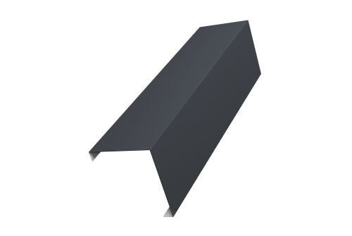 Декоративная накладка на столб универсальная угловая 80х80 для забора жалюзи 0,7 PE RAL 7024 мокрый асфальт (1,8м)