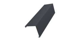 Декоративная накладка на столб универсальная угловая 80х80 для забора жалюзи 0,45 Drap TX RAL 7024 мокрый асфальт (2м)