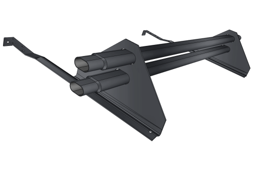 Снегозадержатель трубчатый для натуральной черепицы Стандарт RAL 7024 1м (профиль до 50мм)